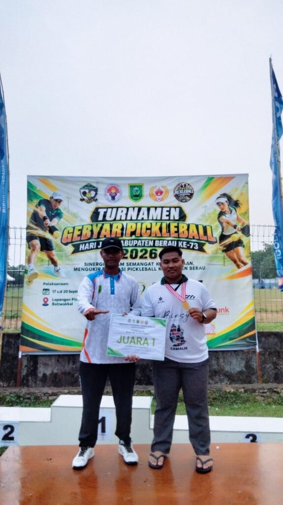 Kado Istimewa HUT Berau ke-73: Muhammad Halib, Siswa SMKN 2 Berau Sabet Juara 1 Turnamen Pickleball 2026